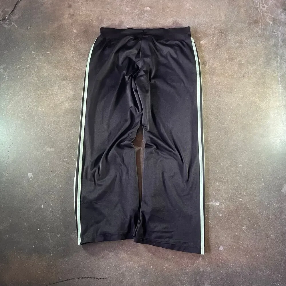 baggy y2k wideleg 2008 triple striped adidas sweatpants/trackpants